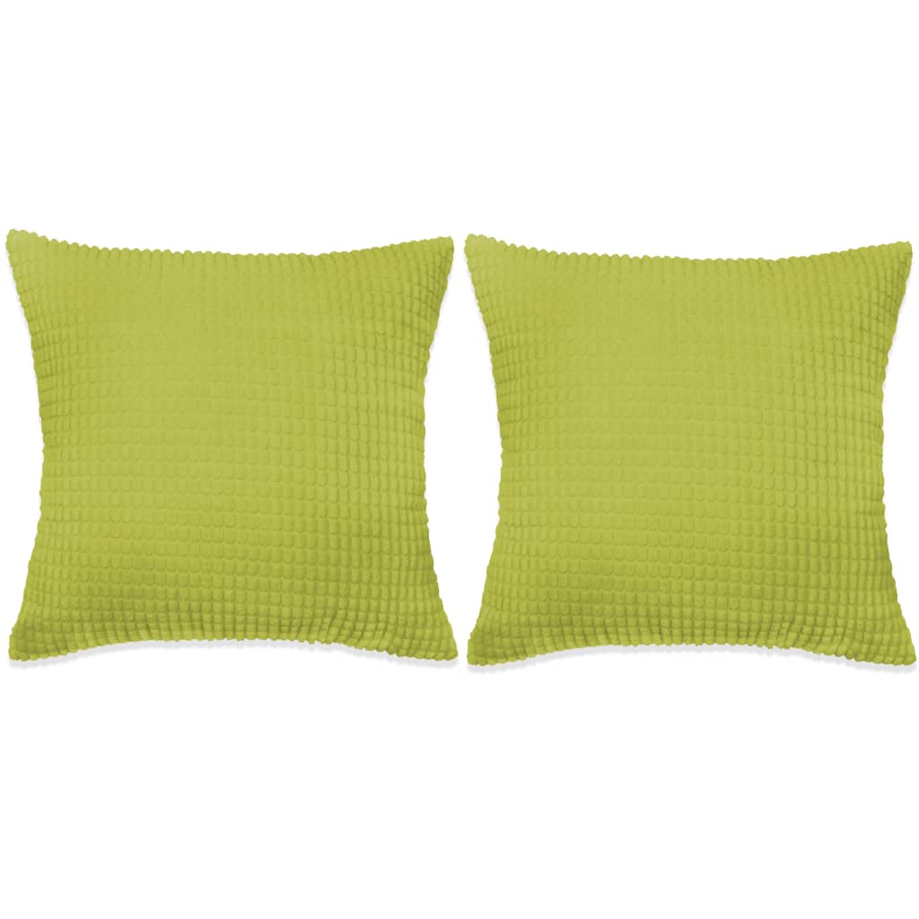 Juego de cojín decorativo Vidaxl 60x60 cm Velor verde 2 piezas