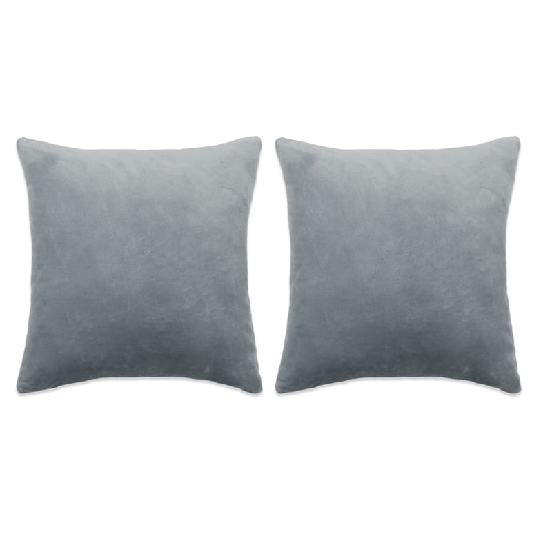 Vidaxl Set di cuscini decorativi a 2 pezzi 45x45 cm Grigio
