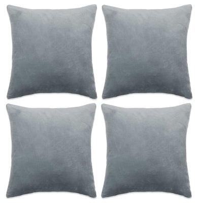 Vidaxl Cushion copre 4 pezzi 40x40 cm tessuto grigio