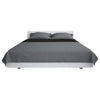 VIDAXL BEDSPREAT DOPPIO -SIDEDATO 170X210 CM trapunta grigio e nero