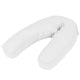 Vidaxl pregnancy cushion J-shaped 54x (36-43) cm white