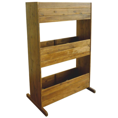 Vidaxl Planning Box elevada de madera de acacia sólida de 3 capas