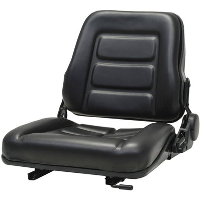 Sedia da trattore Vidaxl Forklucks con schienale regolabile nero