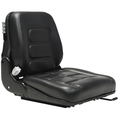 Vidaxl Silla de tractor de carretilla elevadora con suspensión y respaldo ajustable
