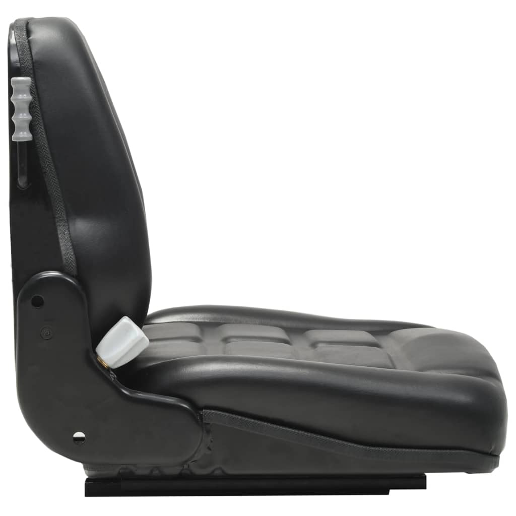Vidaxl Silla de tractor de carretilla elevadora con suspensión y respaldo ajustable