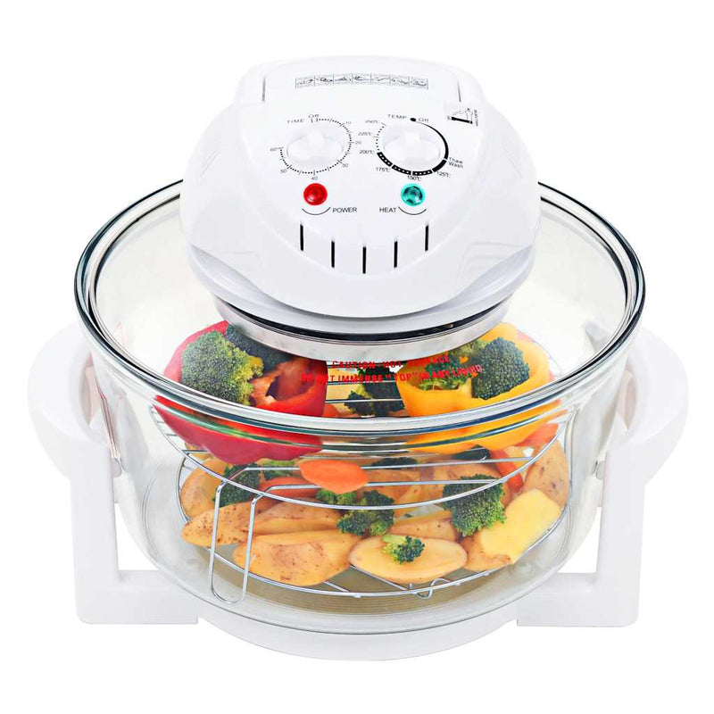 Vidaxl Halógeno de aire caliente con anillo de extensión 1400 W 17 L