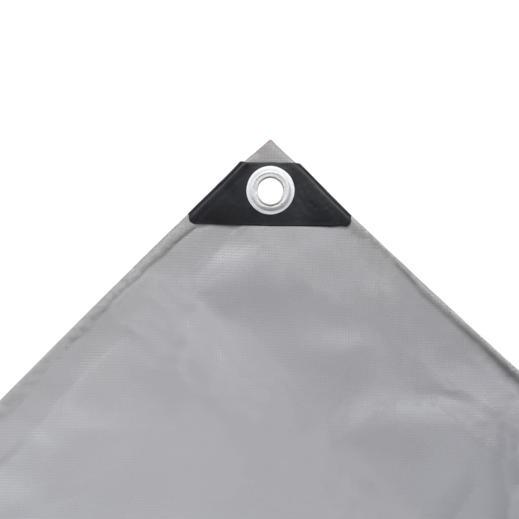 Vidaxl dekzeil 650 g m² 3x6 m grijs