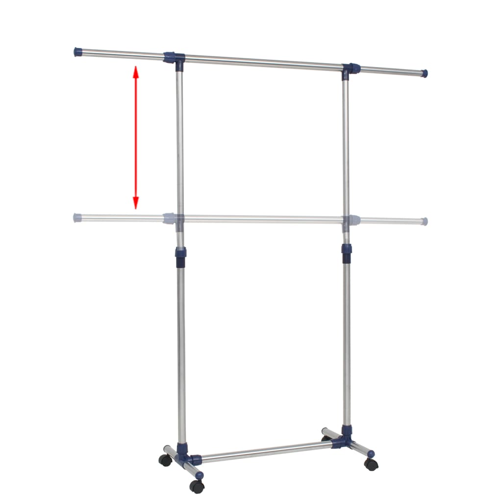 Vidaxl Claim Regola regolabile 165x44x150 cm in acciaio inossidabile