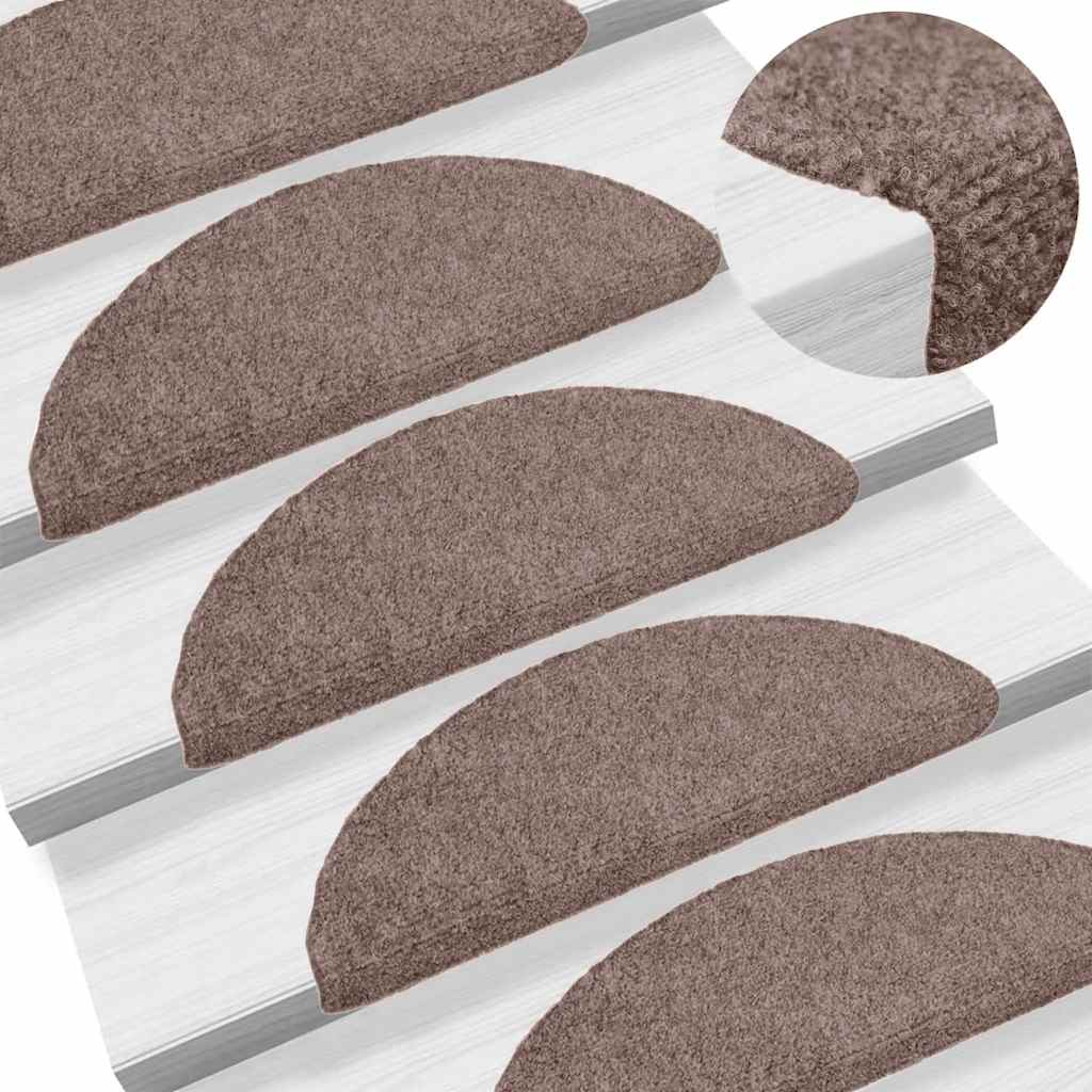 Vidaxl tappetini scale autoadesivo 56x17x3 cm ago marrone 15 m