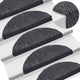 Vidaxl trapmatten zelfklevend 15 stuks 56x17x3 cm donkergrijs halfrond