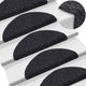 Vidaxl trapmatten zelfklevend 15 stuks 56x17x3 cm zwart halfrond