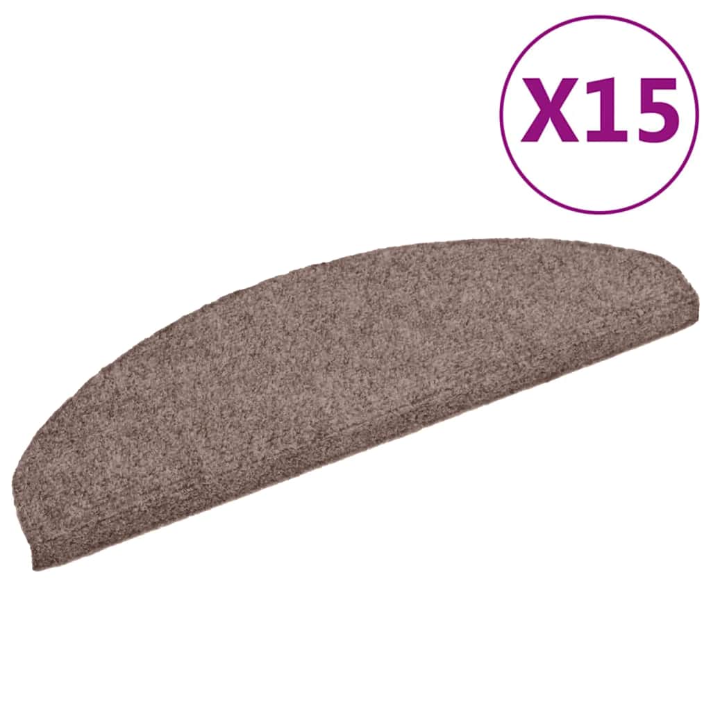 Vidaxl tappetini scale autoadesivo 65x21x4 cm ago marrone 15 m