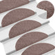 Vidaxl trapmatten zelfklevend 15 stuks 65x21x4 cm lichtbruin halfrond groot