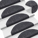 Vidaxl trapmatten zelfklevend 15 stuks 65x21x4 cm donkergrijs halfrond groot