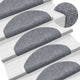 Vidaxl trapmatten zelfklevend 15 stuks 65x21x4 cm lichtgrijs halfrond groot