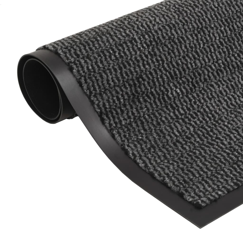 Vidaxl droogloopmat rectangular mechón 80x120 cm antracita