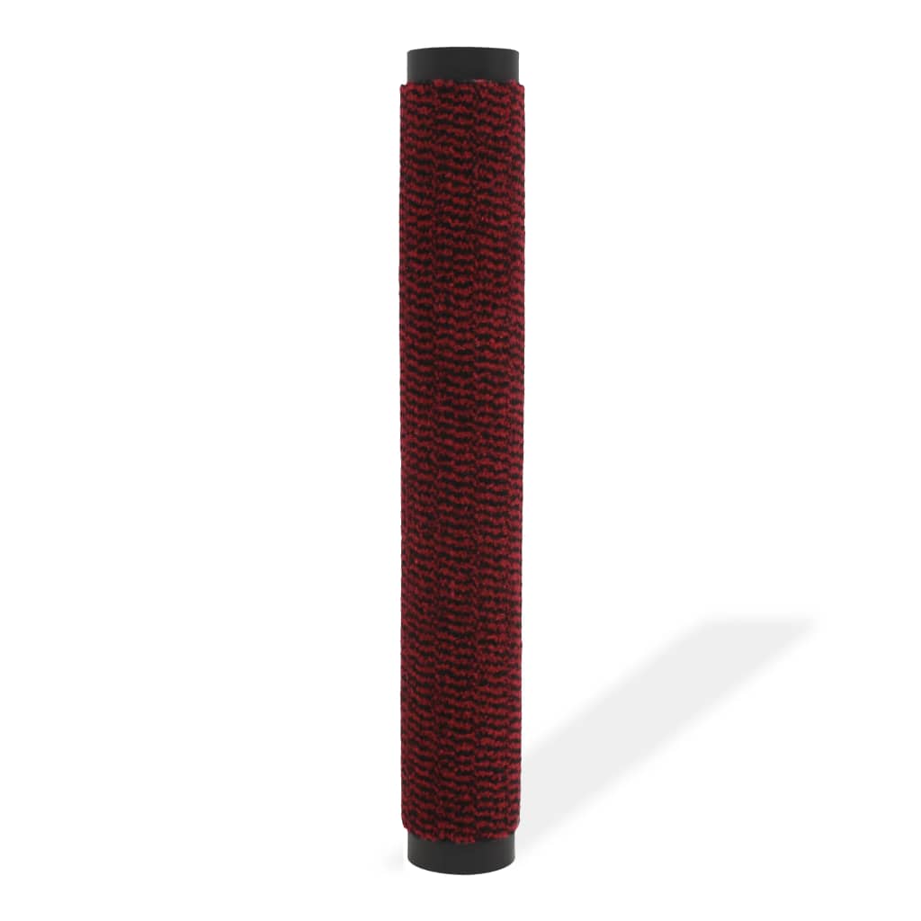 Vidaxl droogloopmat rettangolare trapuntato 80x120 cm rosso