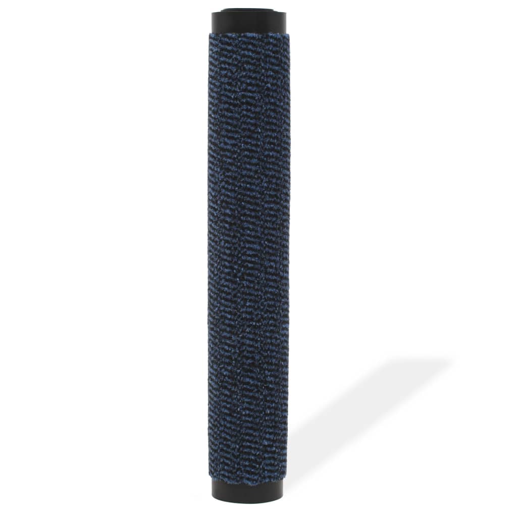 Vidaxl droogloopmat rettangolare trapuntato 80x120 cm blu