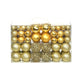 Vidaxl Juego de bolas de Navidad de 100 piezas 3 4 6 cm de oro