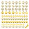 Vidaxl Juego de bolas de Navidad de 100 piezas 3 4 6 cm de oro