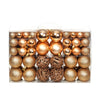 VidaXL 100-delige Kerstballenset 3 4 6 cm rose goudkleurig