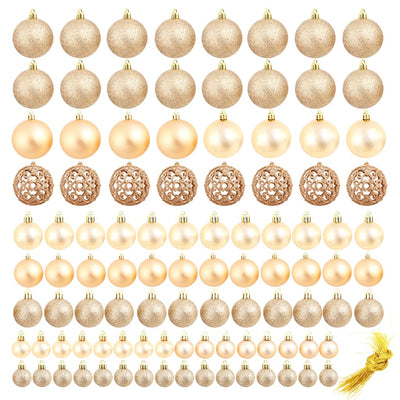 Vidaxl Set di palline di Natale a 100 pezzi 3 4 cm color rosa in oro