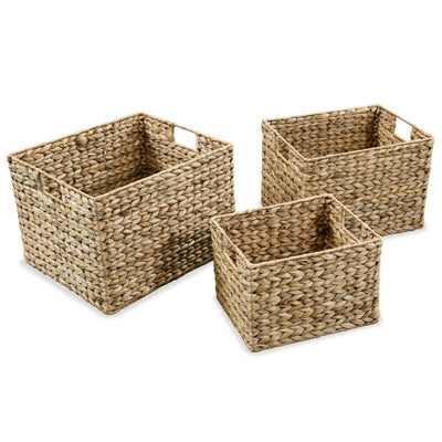 Vidaxl Cesta de almacenamiento Conjunto de Waterhyacint 3 piezas