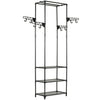Rack per abbigliamento Vidaxl 55x28.5x175 cm in acciaio e tessuto scoperto nero
