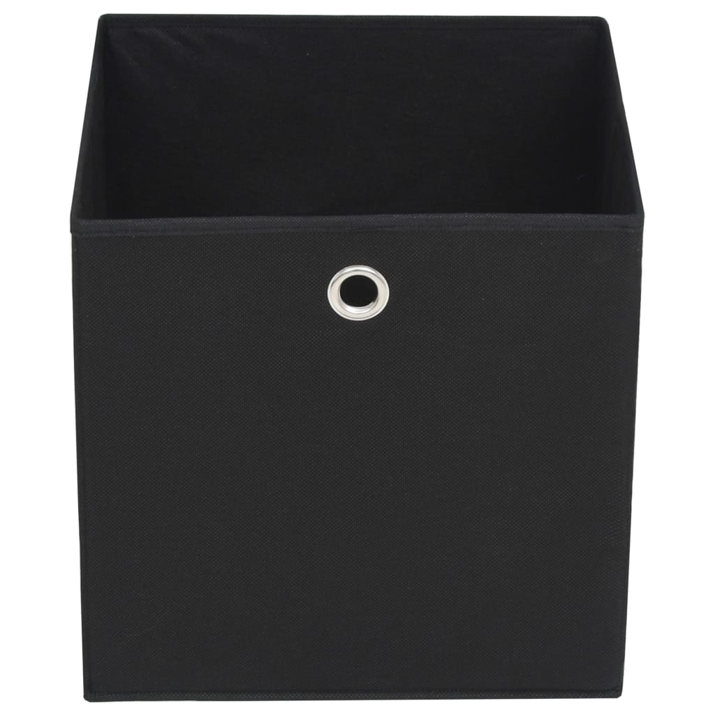 Cajas de almacenamiento de Vidaxl 4 PCS 32X32X32 CM Fabric no tejida Negro