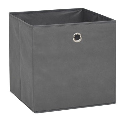 Cajas de almacenamiento de Vidaxl 4 PCS 32X32X32 CM Fabric no tejida gris