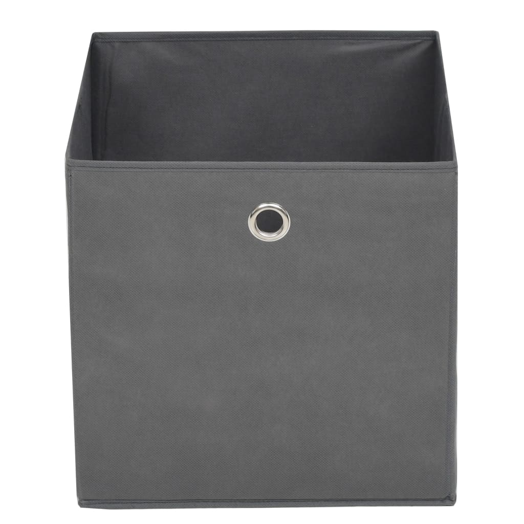 Cajas de almacenamiento de Vidaxl 4 PCS 32X32X32 CM Fabric no tejida gris