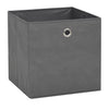 Scatole di archiviazione Vidaxl 10 pezzi 32x32x32 cm tessuto non tessuto grigio