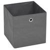Scatole di archiviazione Vidaxl 10 pezzi 32x32x32 cm tessuto non tessuto grigio