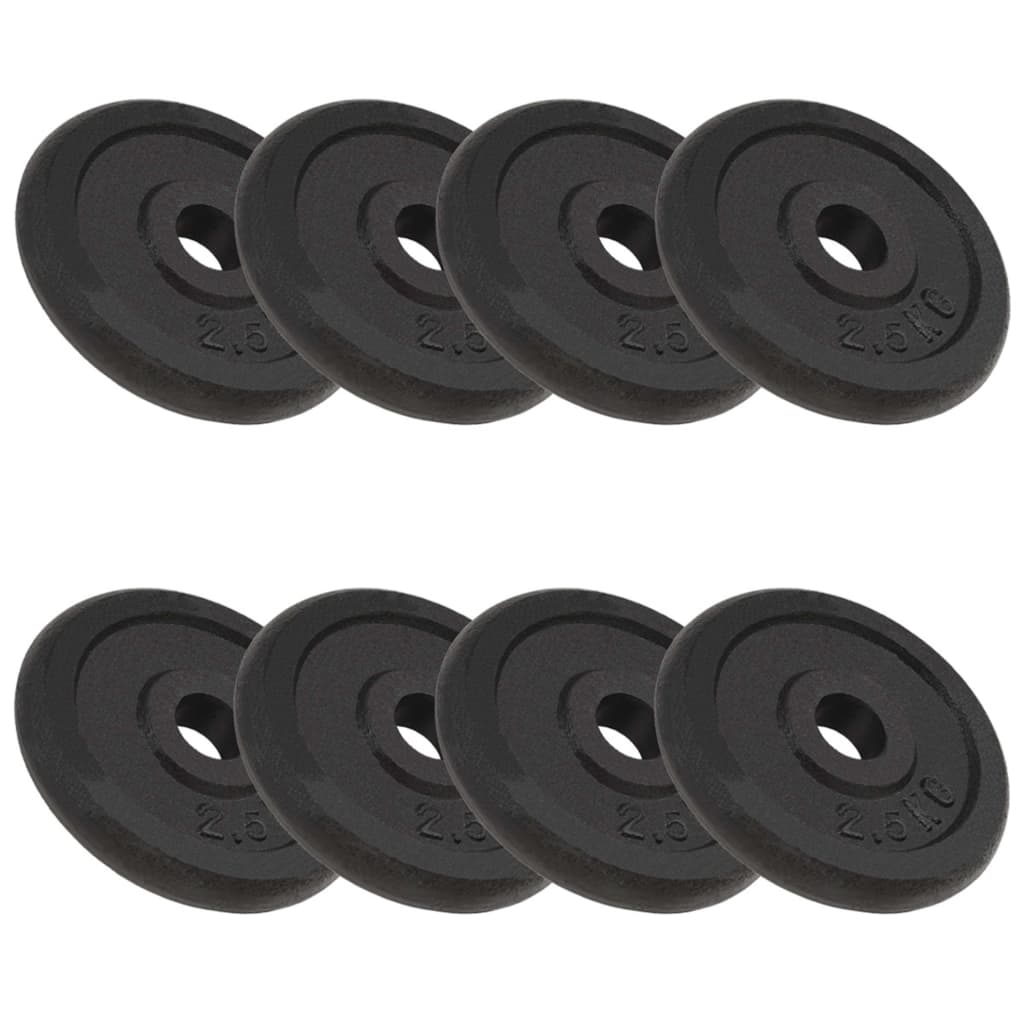 Vidaxl Halter Discs 8 ST 8x2,5 kg Cast in ghisa