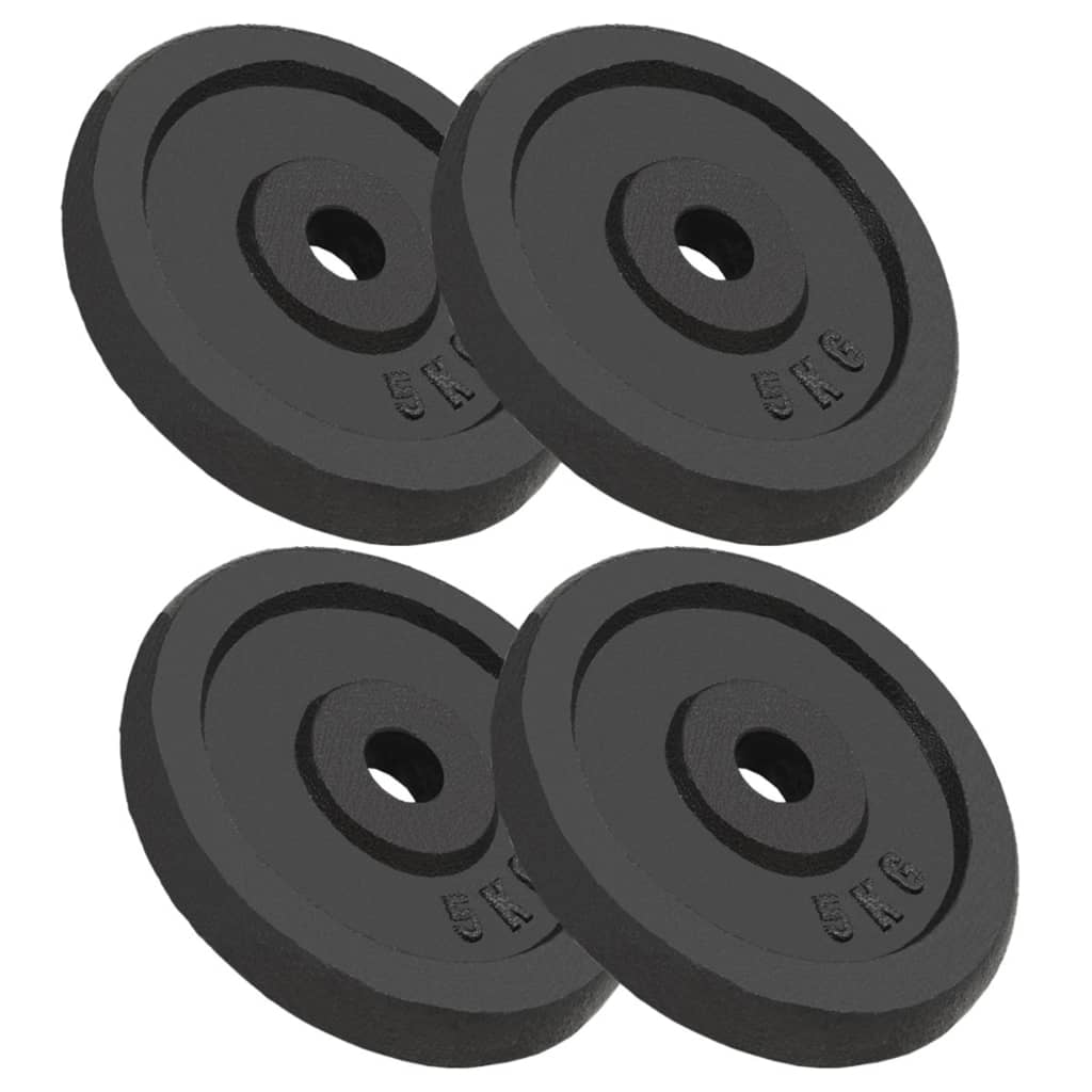 Vidaxl Halter Dischi 4 pezzi 4x5 kg in ghisa