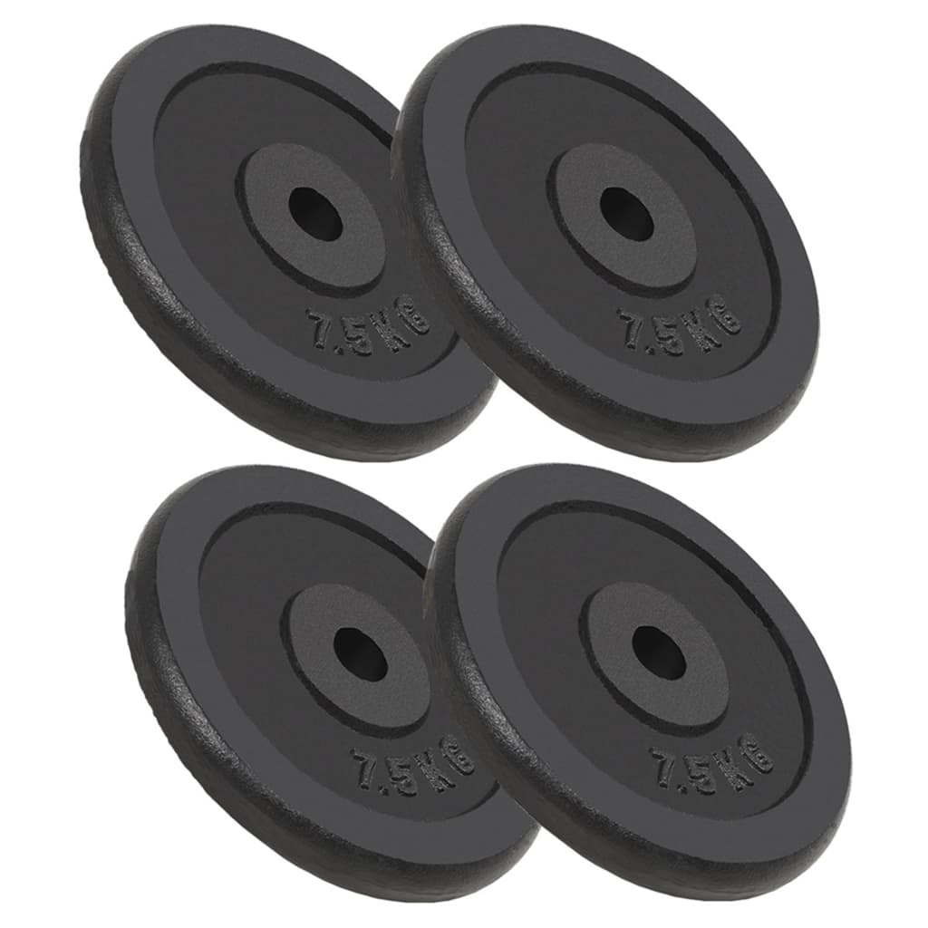 Vidaxl Halter Discs 4 St 4x7,5 kg ghisa