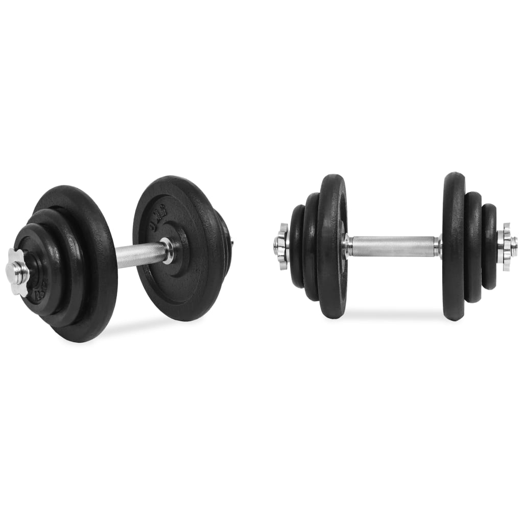 Vidaxl Dumbbell a 18 pezzi set 40 kg di ghisa