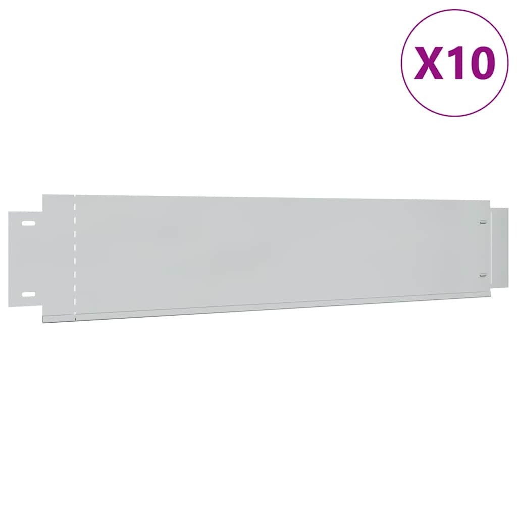 Vidaxl Grassboard 10 PCS 100x20 cm de acero galvanizado