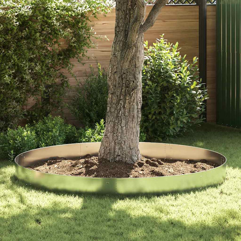 Vidaxl Grassboard da 10 pezzi da 100x20 cm in acciaio zincato