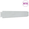 Vidaxl Grass Borders 15 St 100x20 cm Acciaio zincato