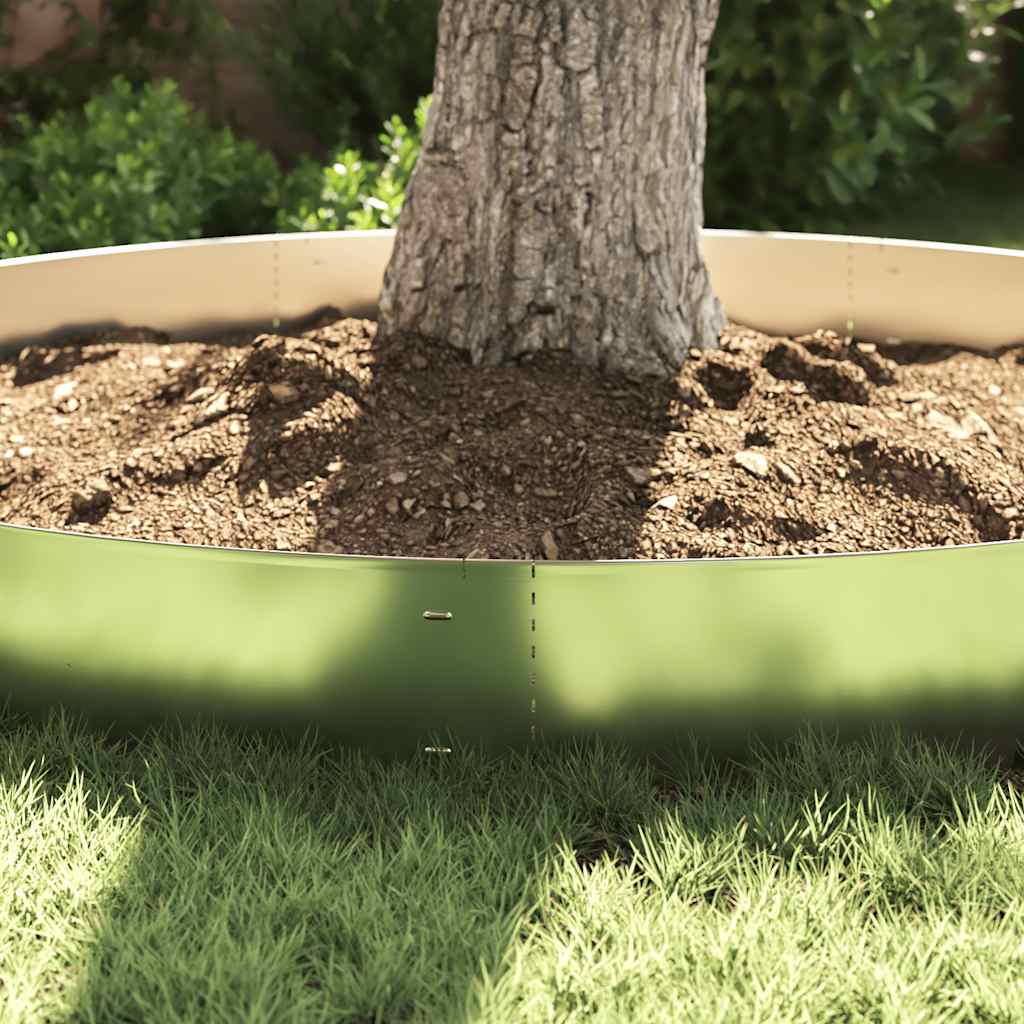 Vidaxl Grass Borders 15 St 100x20 cm Acciaio zincato