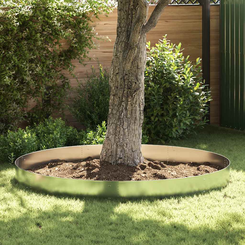 Vidaxl Grass Borders 15 St 100x20 cm Acciaio zincato