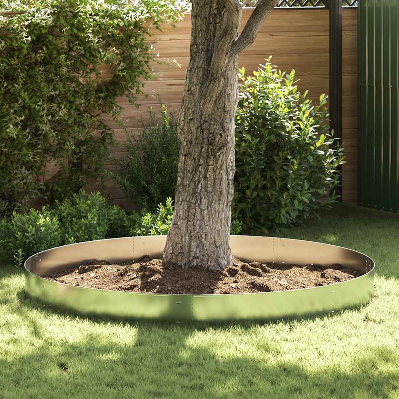 Vidaxl Grass Borders 15 St 100x20 cm Acciaio zincato