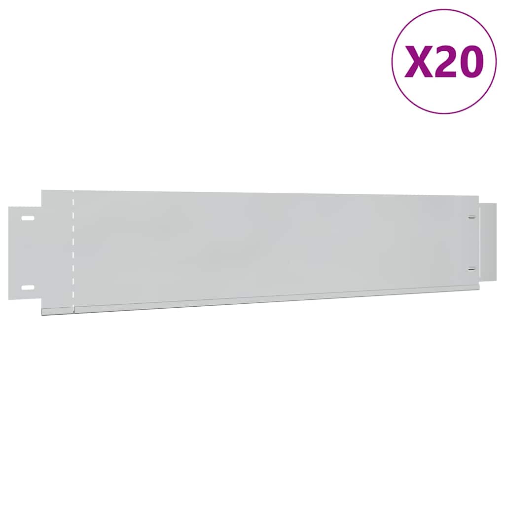 Vidaxl Grassboard 20 St 100x20 cm de acero galvanizado