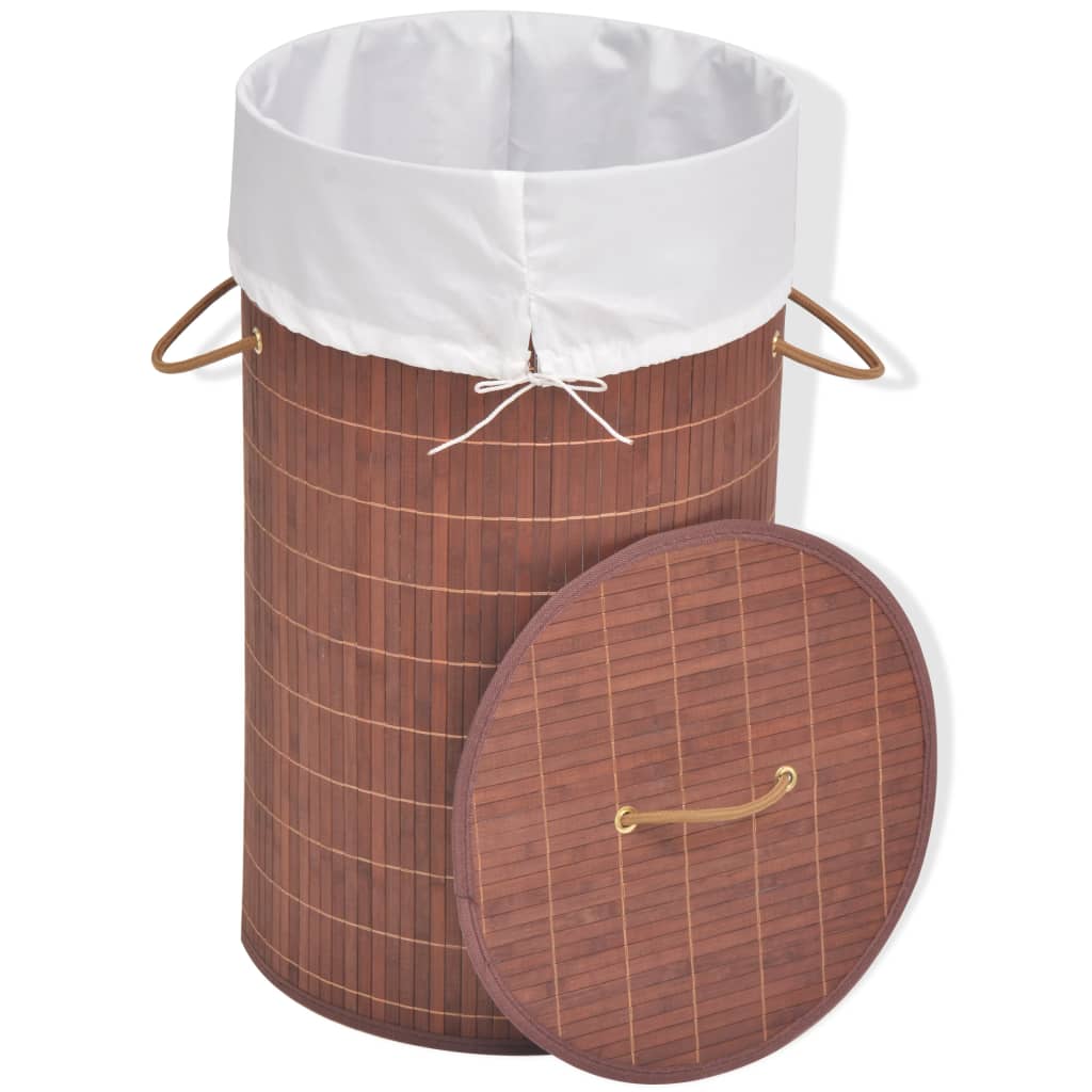 Vidaxl Laundry Ceste intorno a Bamboo Brown