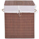 Vidaxl Laundry Basket Rectangular Bamboo Brown