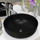 Vidaxl Washbasin Round 41.5x13.5 cm Black in ceramica