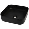Vidaxl Washbasin cuadrado 38x38x13.5 cm de cerámica negra
