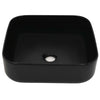 Vidaxl Washbasin cuadrado 38x38x13.5 cm de cerámica negra