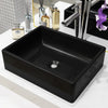 Vidaxl Washbasin cuadrado 41x30x12 cm de cerámica negra